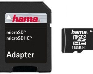 Minneskort HAMA MicroSDHC 16GB + adapter Class 10